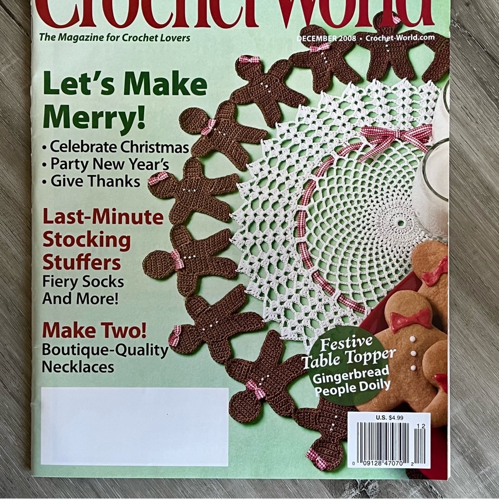 NWT Crochet World Christmas Magazine December 2008 - Picture 3 of 15